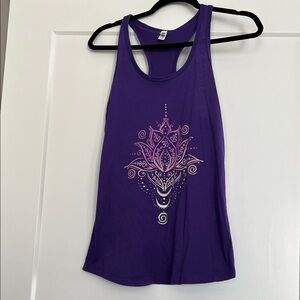 Women’s Purple Racerback Tank Top. Size M